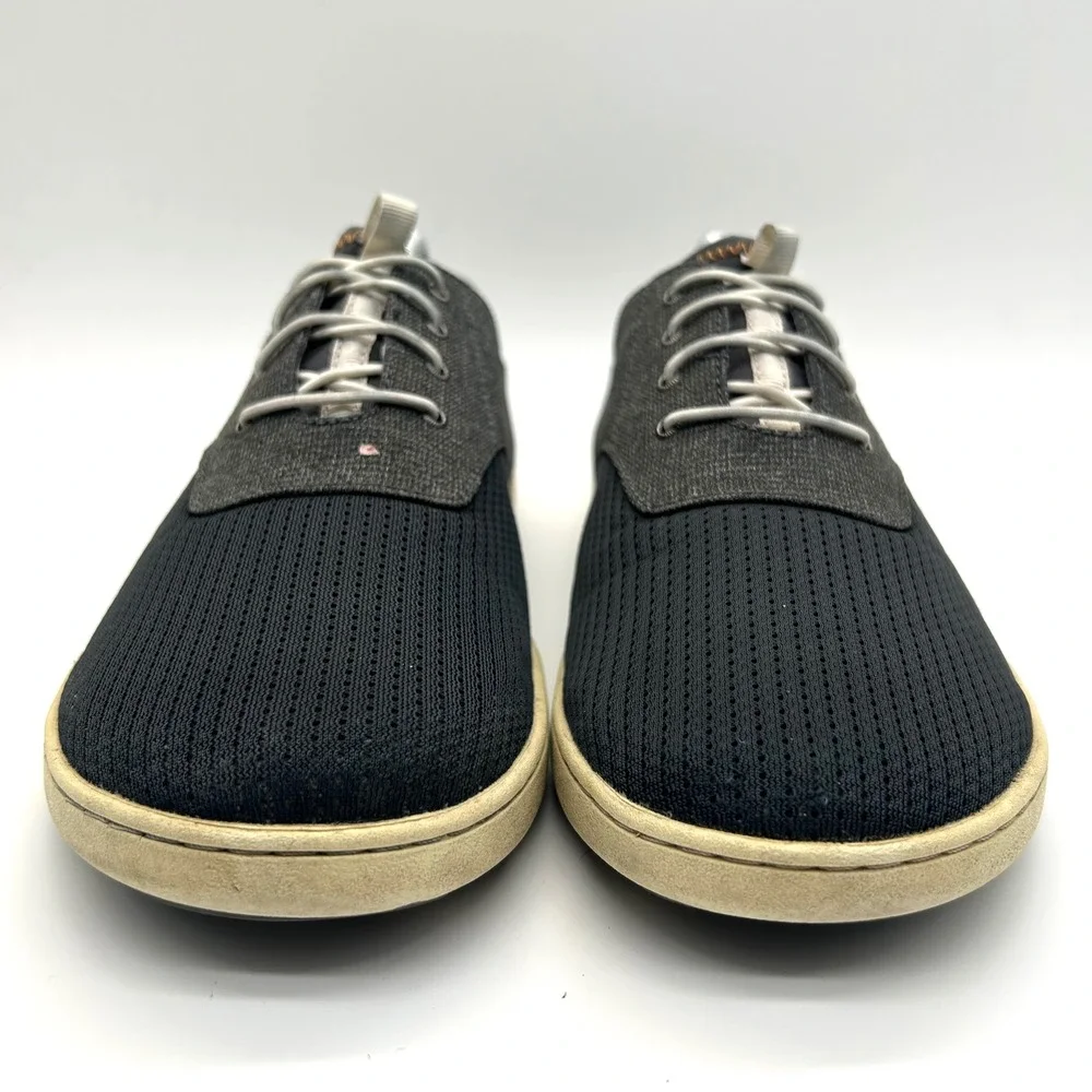Olukai Nohea Moku Sneakers Mens Size 10 Black Charcoal Mesh Boat Shoes Casual